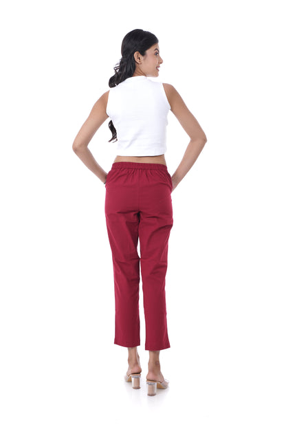 All-Day Comfort Maroon Pants