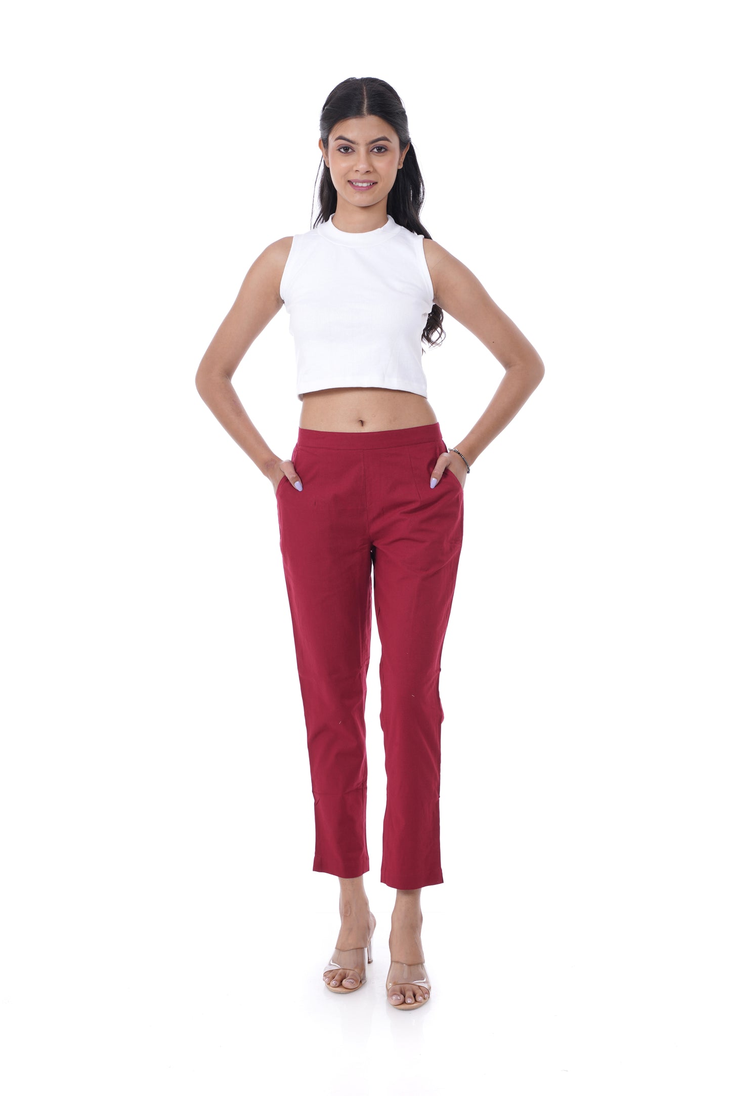 All-Day Comfort Maroon Pants