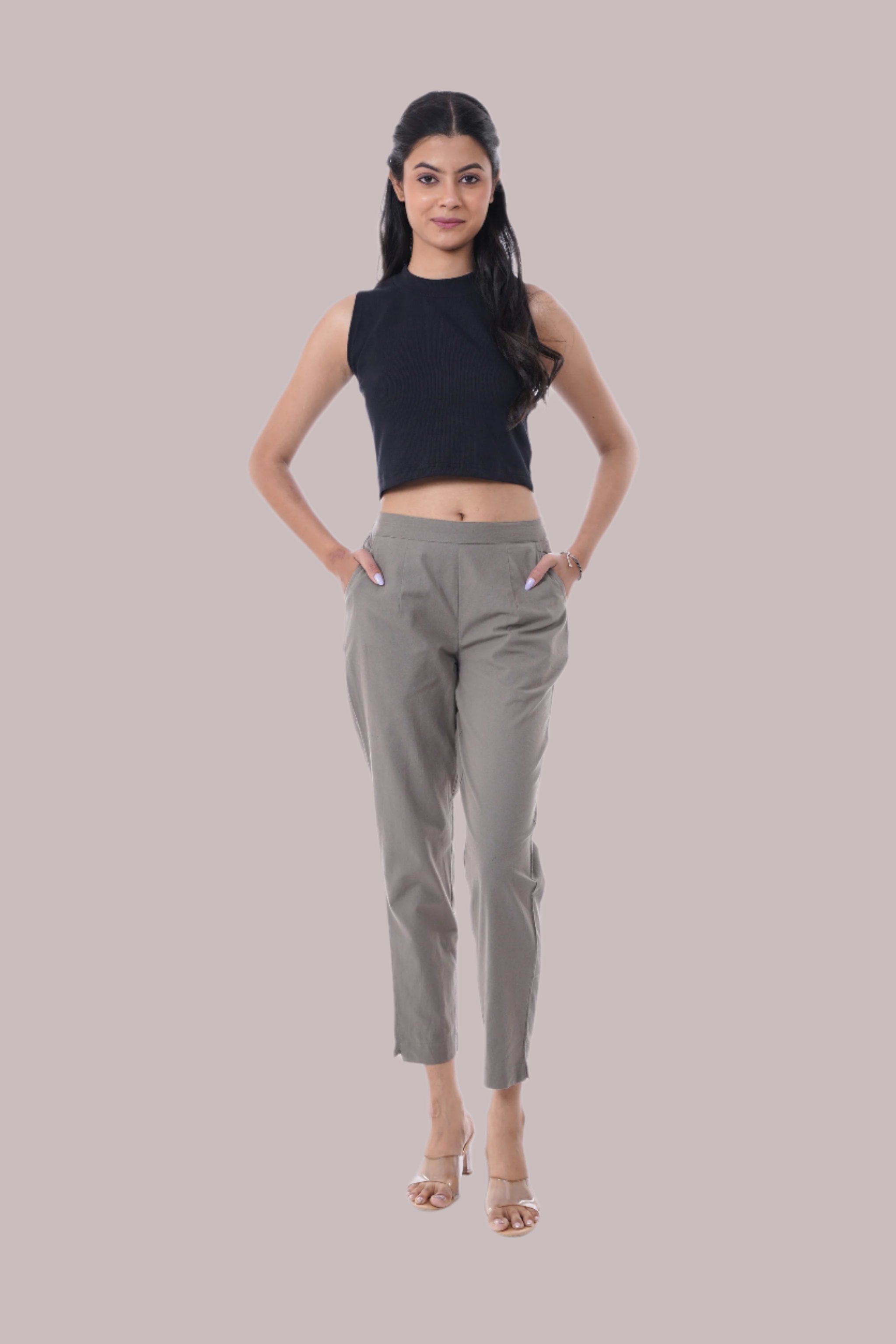 All-Day Comfort Cement Grey Pants