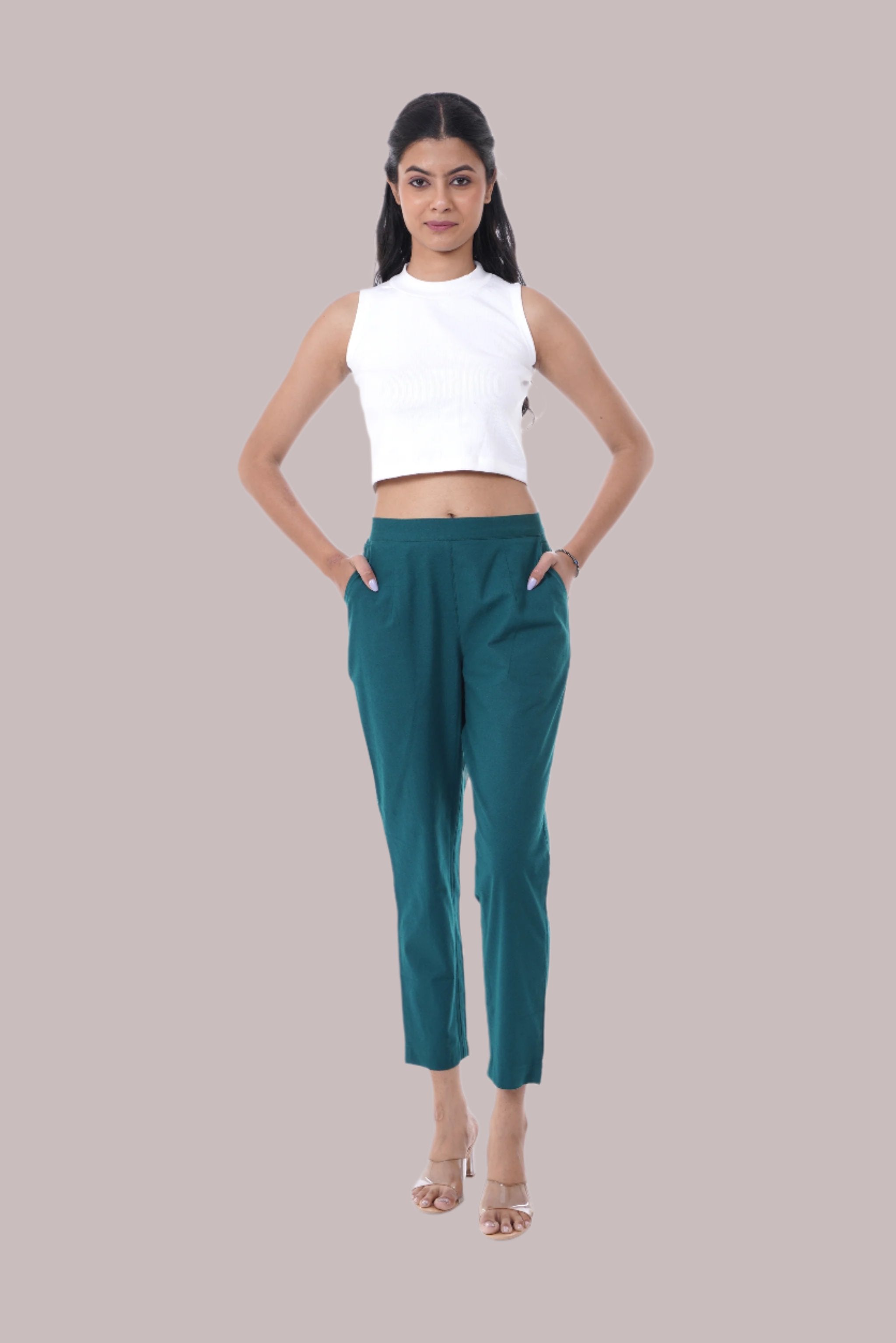 All-Day Comfort Bottle Green Pants