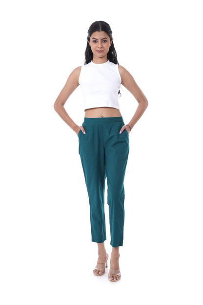 All-Day Comfort Bottle Green Pants