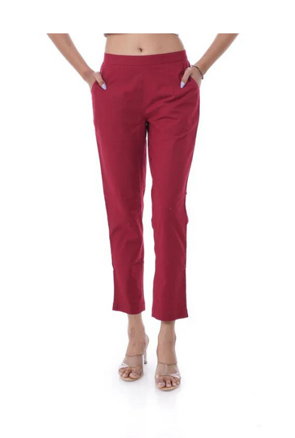 All-Day Comfort Maroon Pants