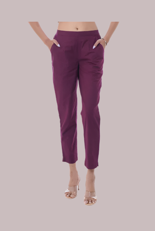 All-Day Comfort Wine Pants