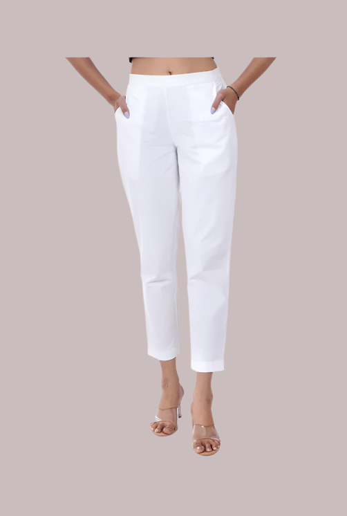 All-Day Comfort White Pants