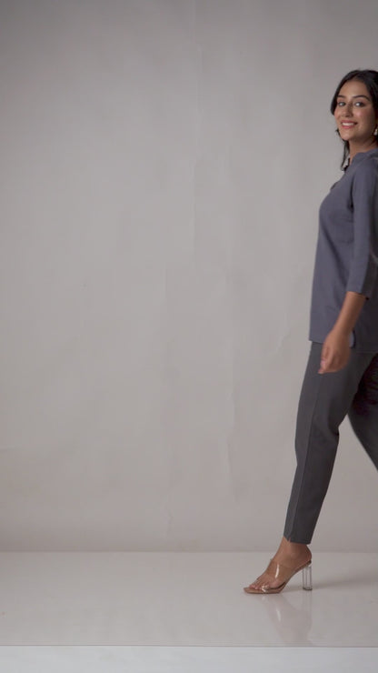 Slate Grey Short Kurti