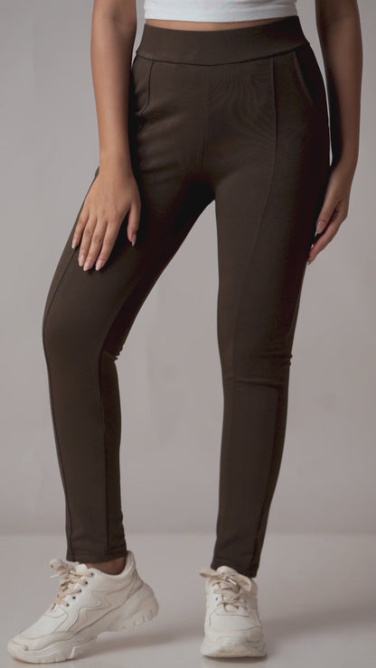 Olive Green Super Stretchable Jeggings